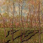 Claude Monet Trees in Winter View of Bennecourt painting